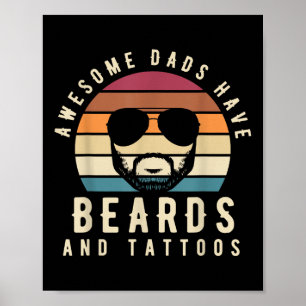 Fantastisk Pappor har streck och tatueringar Poster