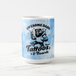 Fantastisk Pappor har Tattoos & Beards Kaffemugg