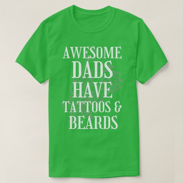 Fantastisk Pappor har tatueringar och bodar Shirt  T Shirt (Design framsida)