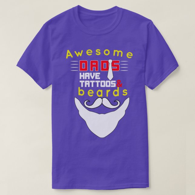 Fantastisk Pappor har tatueringar och fåglar3 T Shirt (Design framsida)