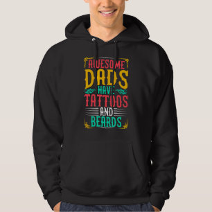 Fantastisk Pappor har tatueringar och fåglar Hoodie