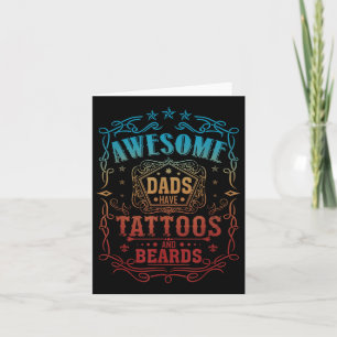 Fantastisk Pappor har tatueringar och fåglar Kort