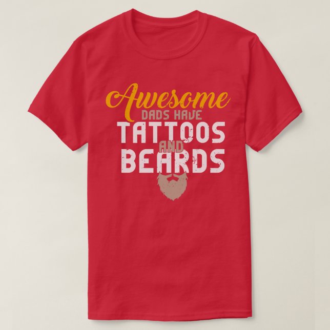 Fantastisk Pappor har tatueringar och snäckor T Shirt (Design framsida)