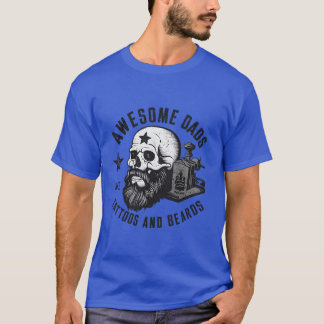 Fantastisk Pappor Haveattoos och Beards Fars dag f T Shirt