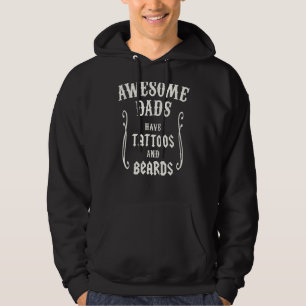 Fantastisk Pappor Tattoos och Beards flony Bläck T Hoodie