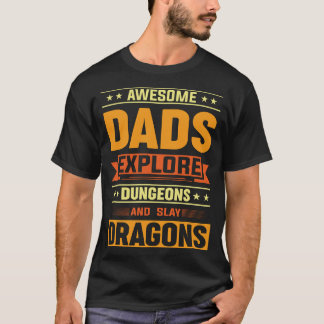 Fantastisk Pappor Utforska dammar och slay Dragons T Shirt