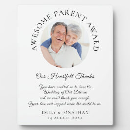 Fantastisk Parent Award Tack Bröllop