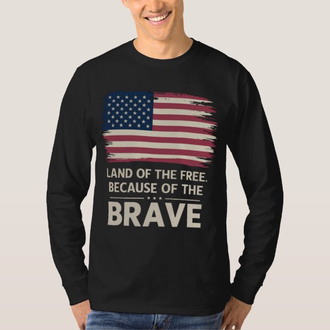 Fantastisk Patriotic Distress American flagga T Shirt (Framsida)