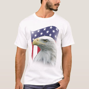 Fantastisk patriotisk design Örn och flagga T Shirt