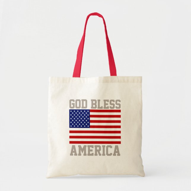 Fantastisk patriotisk Gud välsigne Amerika Amerika Tygkasse (Framsidan)