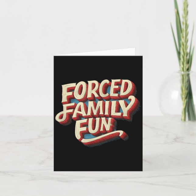 Fantastisk påtvingad familjesnöstatement kort (Framsida)
