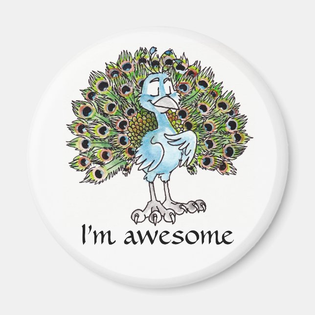 Fantastisk Peacock Magnet (Framsidan)