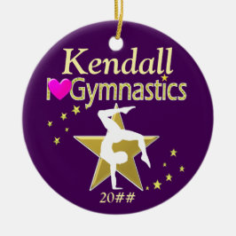 FANTASTISK PERSONLIG OCH DAGERAT GYMNASTISKT UTTAL JULGRANSPRYDNAD KERAMIK