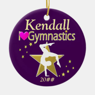 FANTASTISK PERSONLIG OCH DAGERAT GYMNASTISKT UTTAL JULGRANSPRYDNAD KERAMIK