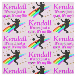 FANTASTISK PERSONLIG SOCCER GIRL FABRIC TYG