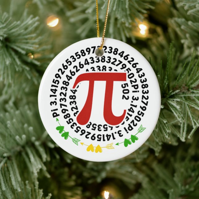 Fantastisk Pi Symbol Pi Day Math Teacher Julgransprydnad Keramik (Träd)