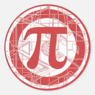 Fantastisk Pi Symbol Runt Klistermärke