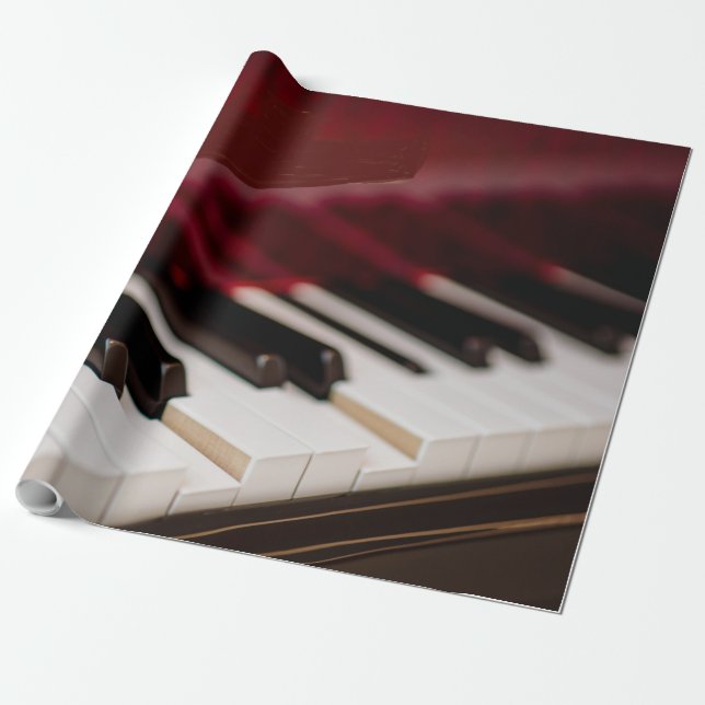 Fantastisk Piano Artwork Presentpapper (Utrullad)