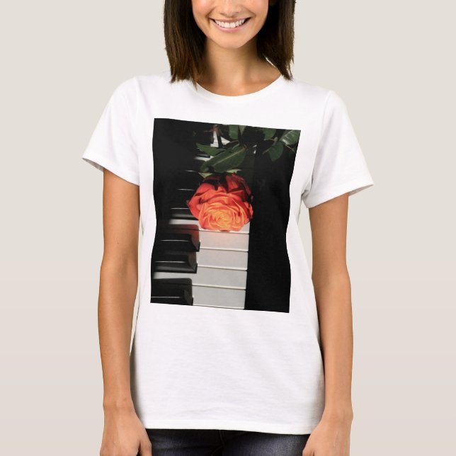 Fantastisk Piano Artwork T Shirt (Framsida)