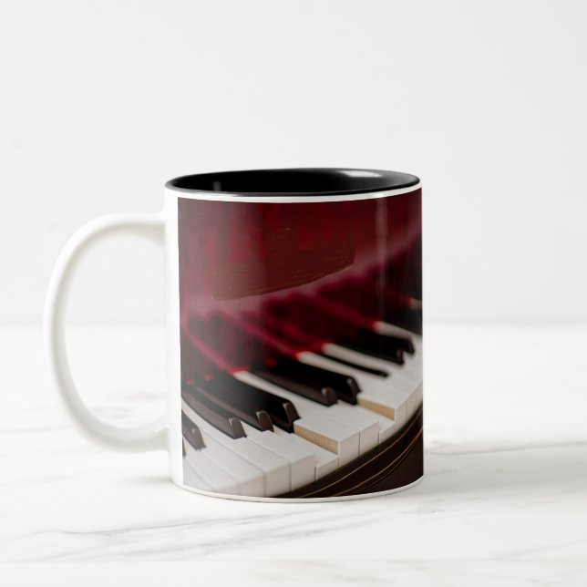Fantastisk Piano Artwork Två-Tonad Mugg (Vänster)
