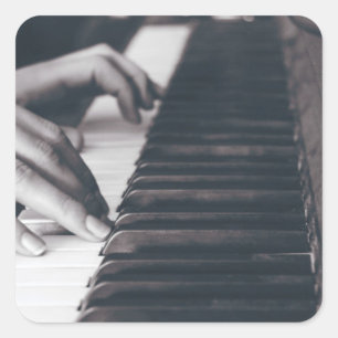Fantastisk Piano Design Fyrkantigt Klistermärke