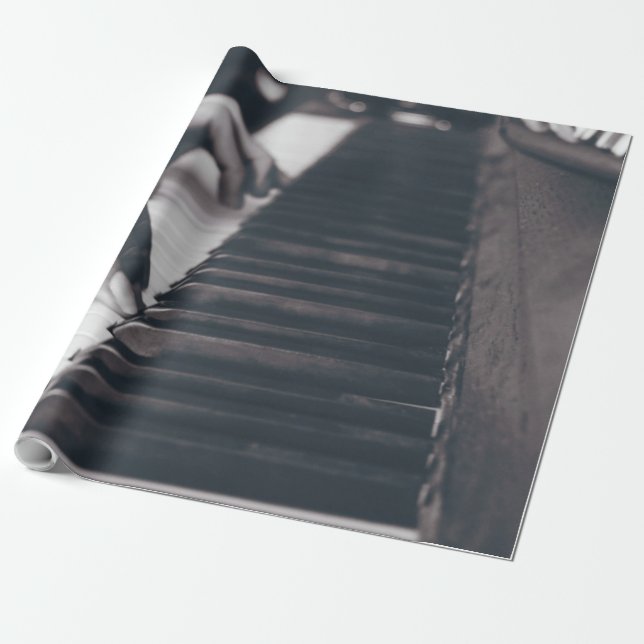 Fantastisk Piano Design Presentpapper (Utrullad)