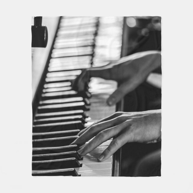 Fantastisk Piano Fleecefilt (Framsidan)