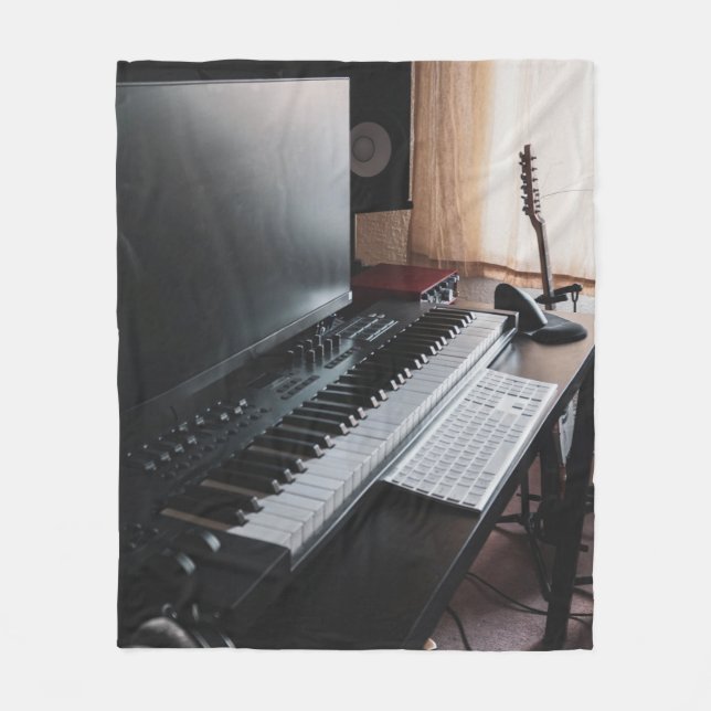 Fantastisk Piano Fleecefilt (Framsidan)