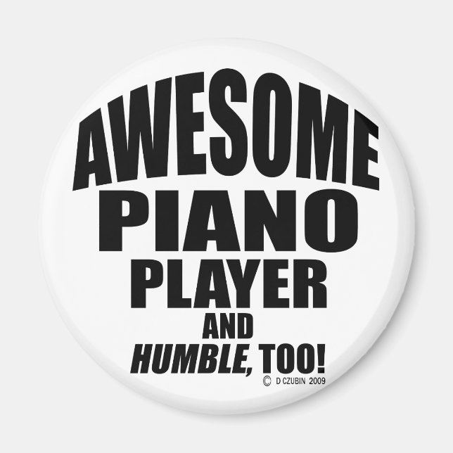 Fantastisk Piano Player Magnet (Framsidan)
