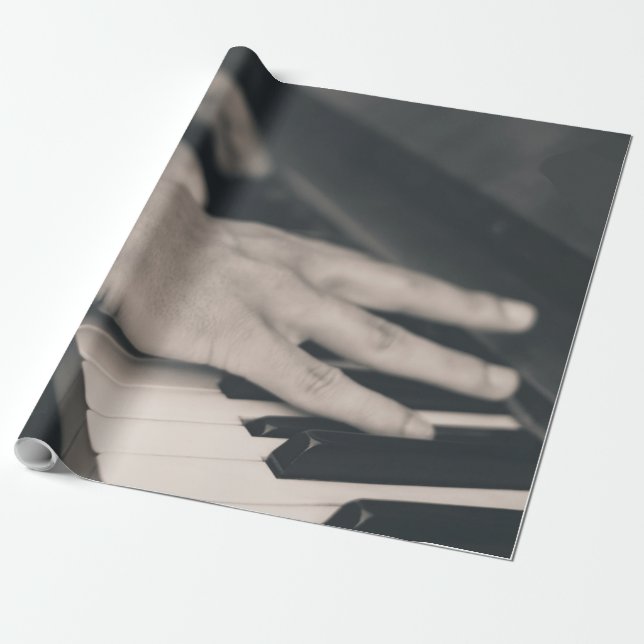 Fantastisk Piano Presentpapper (Utrullad)