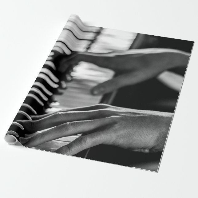Fantastisk Piano Presentpapper (Utrullad)
