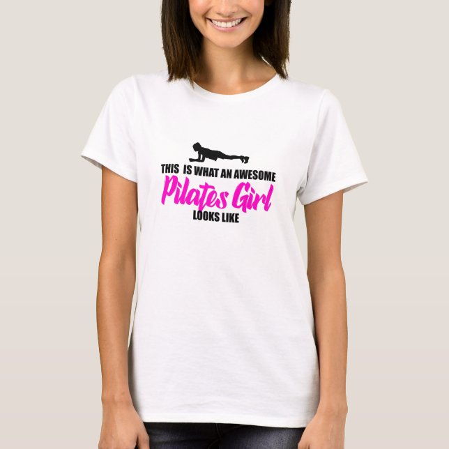 fantastisk pilatflicka t shirt (Framsida)