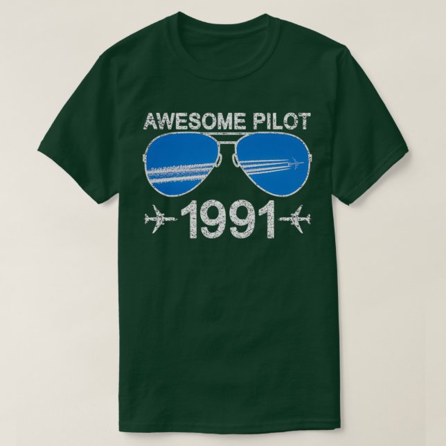 Fantastisk Pilot 1991 30års födelsedag T Shirt (Design framsida)