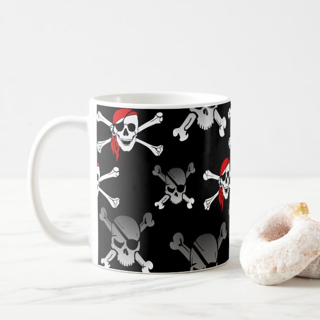 Fantastisk Pirat Skull Kaffemugg (Med munk)