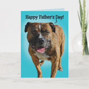 Fantastisk Pit Bull Fars dag kort