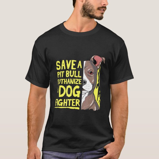 Fantastisk Pitbull Gif Rädda En Pit Bull Älskare N T Shirt (Framsida)