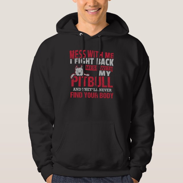 Fantastisk Pitbull Hoodie (Framsida)
