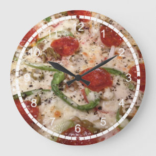 Fantastisk Pizza Clock Stor Klocka