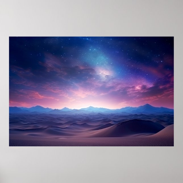 Fantastisk planetskonst för liggande magiska dimen poster (Framsidan)