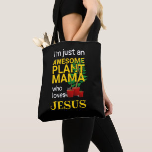 FANTASTISK PLANT MAMMA KÄRLEK JESUS TYGKASSE