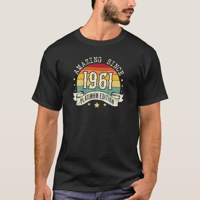 Fantastisk Platinum Edition född 1961 T Shirt (Framsida)