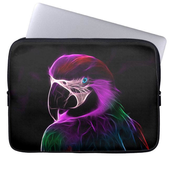 Fantastisk Plum Glow Parrot Laptop Fodral (Framsidan)