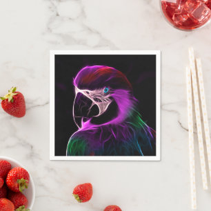 Fantastisk Plum Glow Parrot Pappersservett