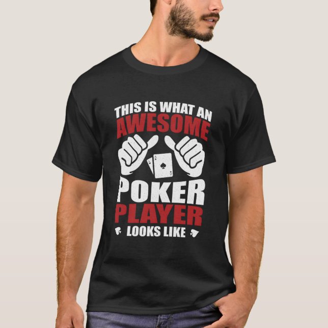 Fantastisk pokerspelare ser ut som floppar ess spa t shirt (Framsida)