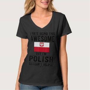 Fantastisk Polska Flagga Polen, polska rotsar T Shirt