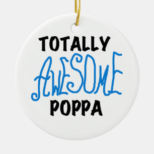 Fantastisk Poppa Tshirts och presenter Julgransprydnad Keramik
