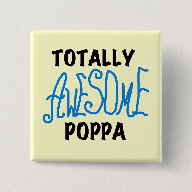 Fantastisk Poppa Tshirts och presenter Knapp (Framsida)