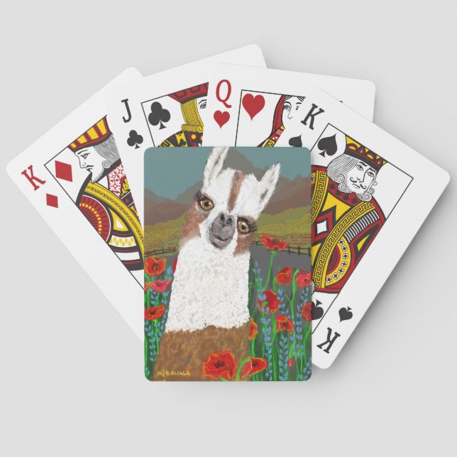 Fantastisk Poppies och Mamma Llama Casinokort (Baksidan)