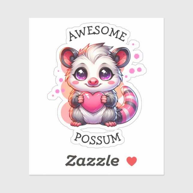 Fantastisk Possum | Cute Tecknad Opossum Klistermärken (Ark)