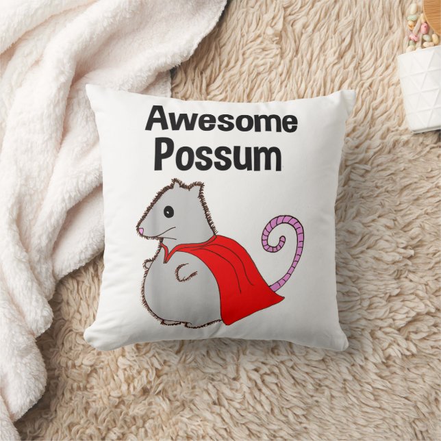 Fantastisk Possum funny, Cute. Djurfoder Kudde (Filt)